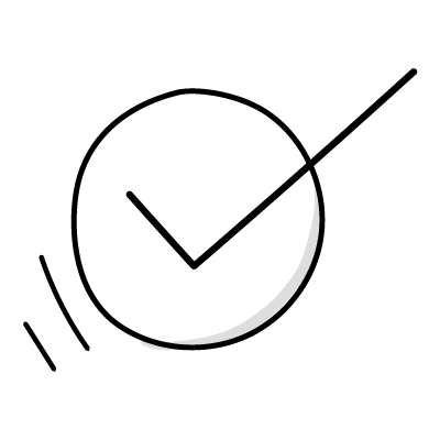 Cartoon checkmark